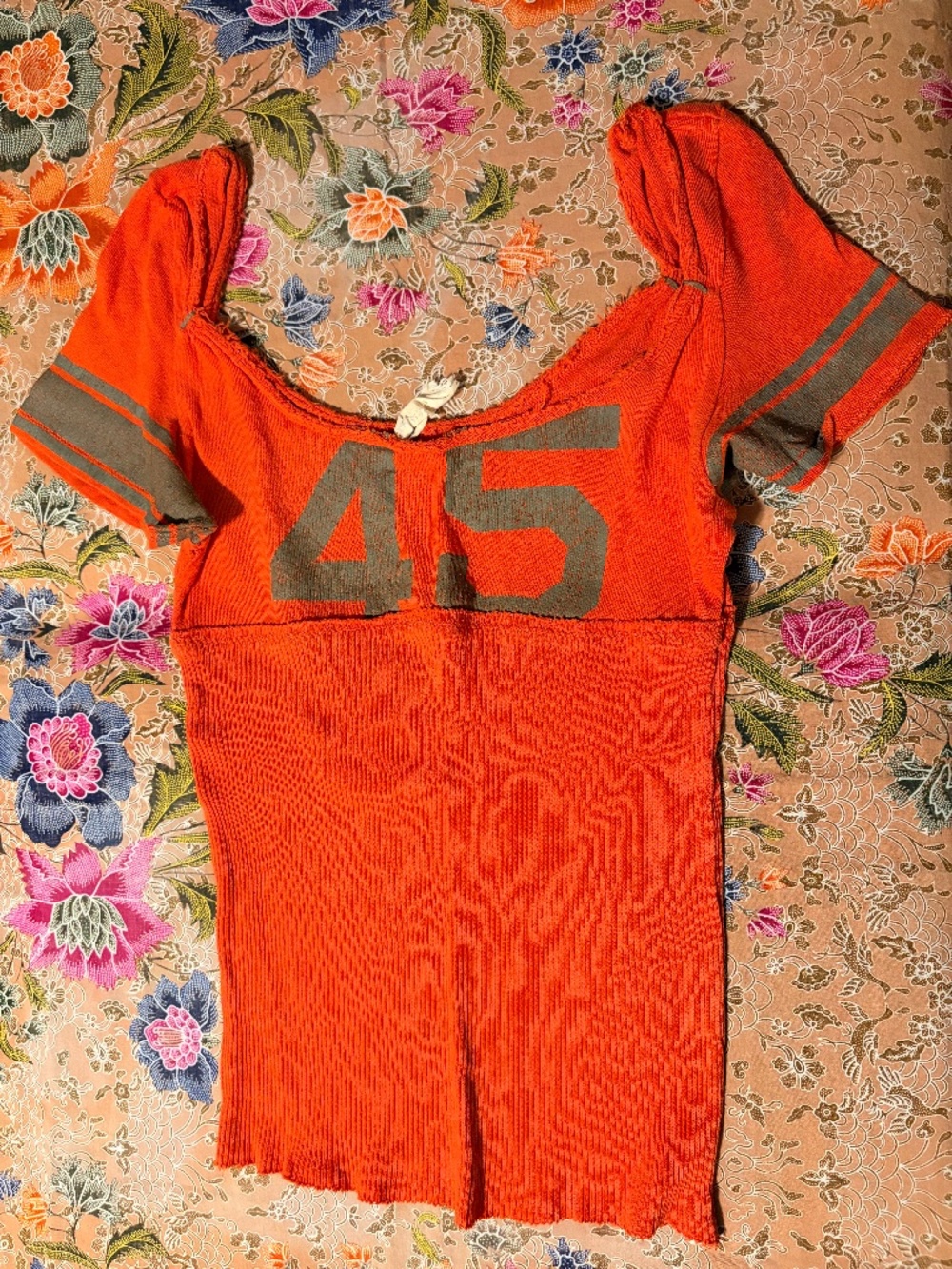 Free people orange jersey T-shirt XS 45
